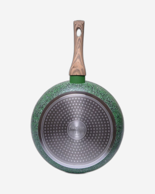 Fissman Frying Pan Malachite Series Aluminum with Induction Bottom Green/Brown 28x5.4cm