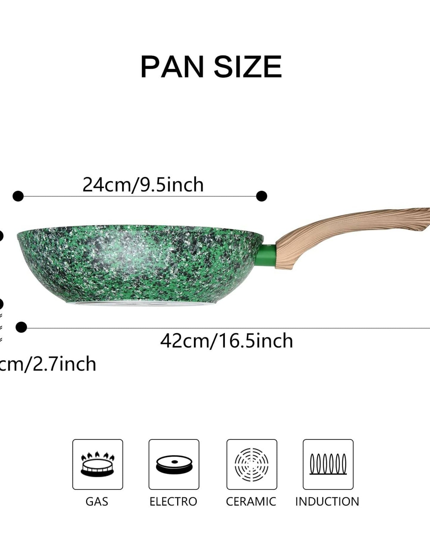 Fissman Wok Pan Malachite Aluminum Green