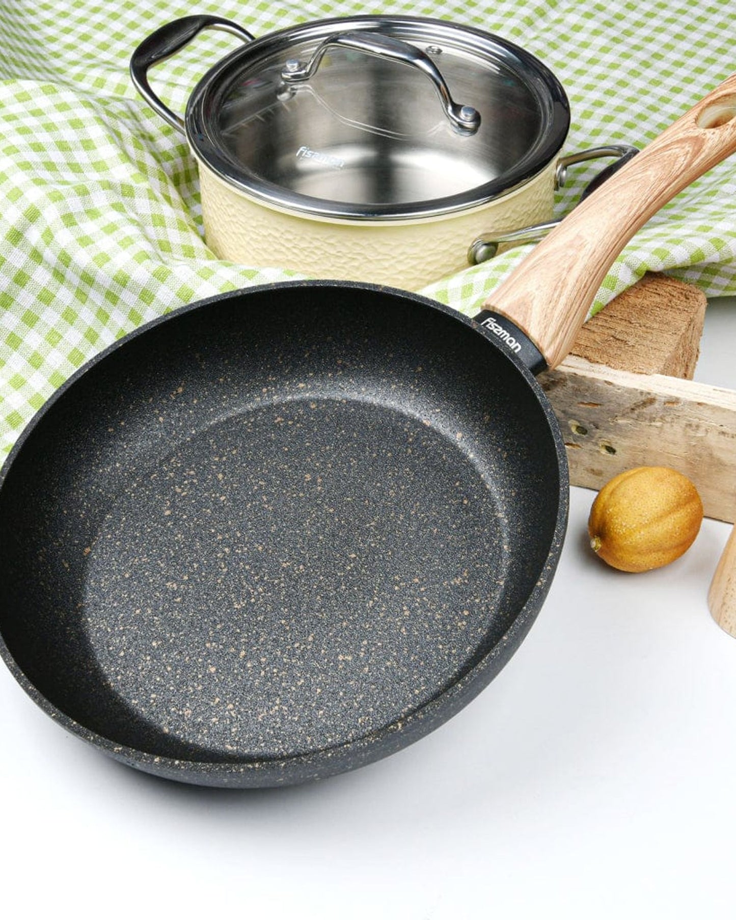 Fissman Frying Pan Cosmic Aluminum Black/Brown 20cm
