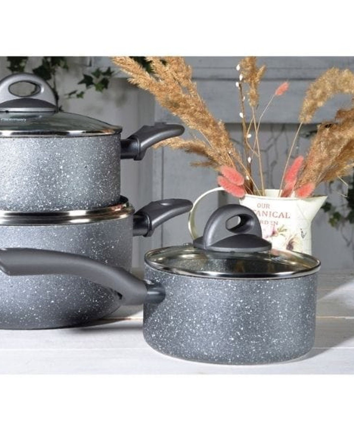 Fissman Cookware Moon Stone Aluminum 6Pc