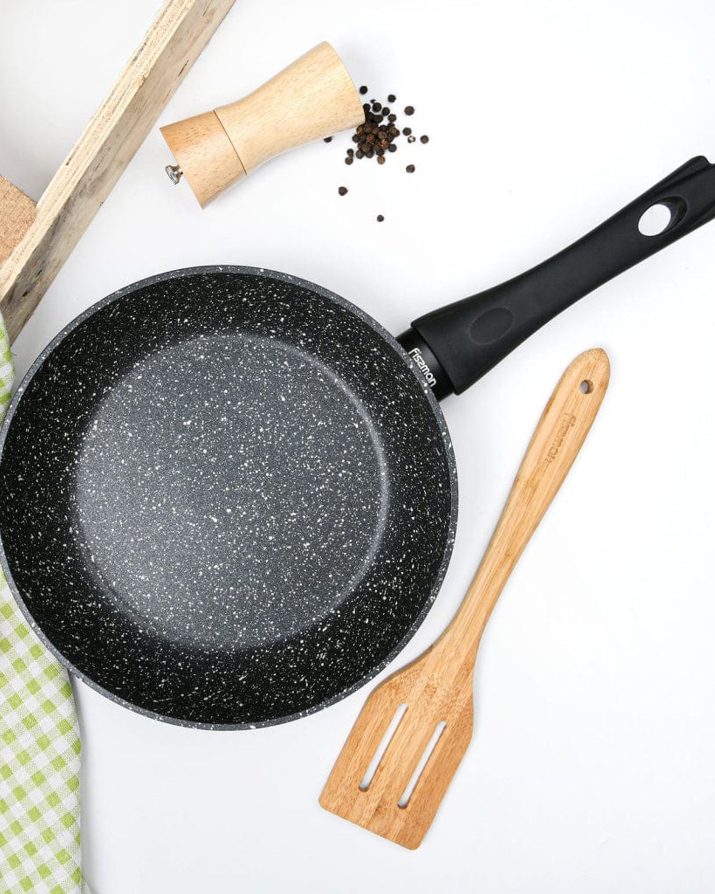 Fissman Frying Pan Fiore Aluminum Black 20cm