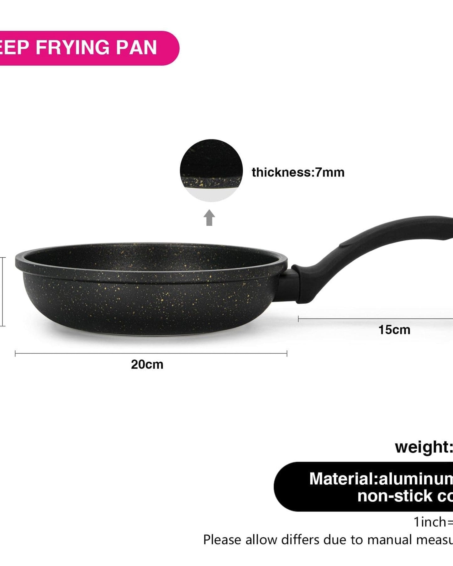 Fissman Deep Frying Pan Grace Aluminum 20cm