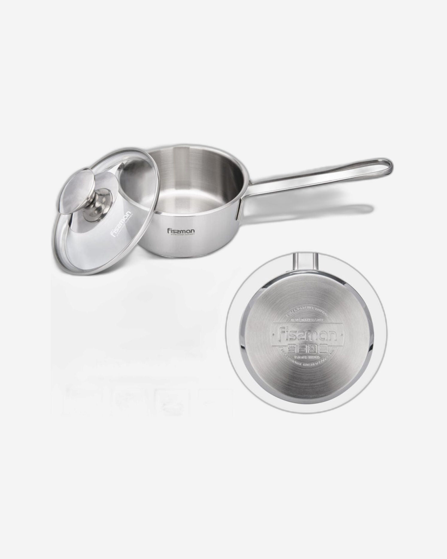 Fissman Bambino Stainless Steel Saucepan With Lid Silver 14?6.5cm