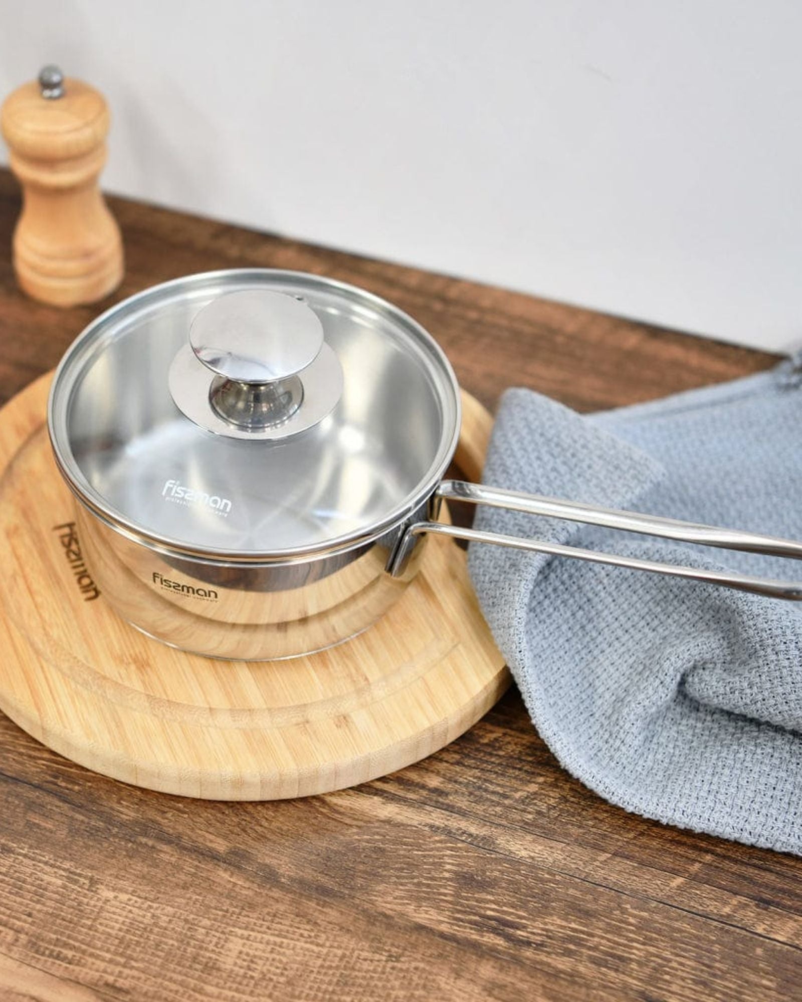 Fissman Bambino Stainless Steel Saucepan With Lid Silver 14?6.5cm