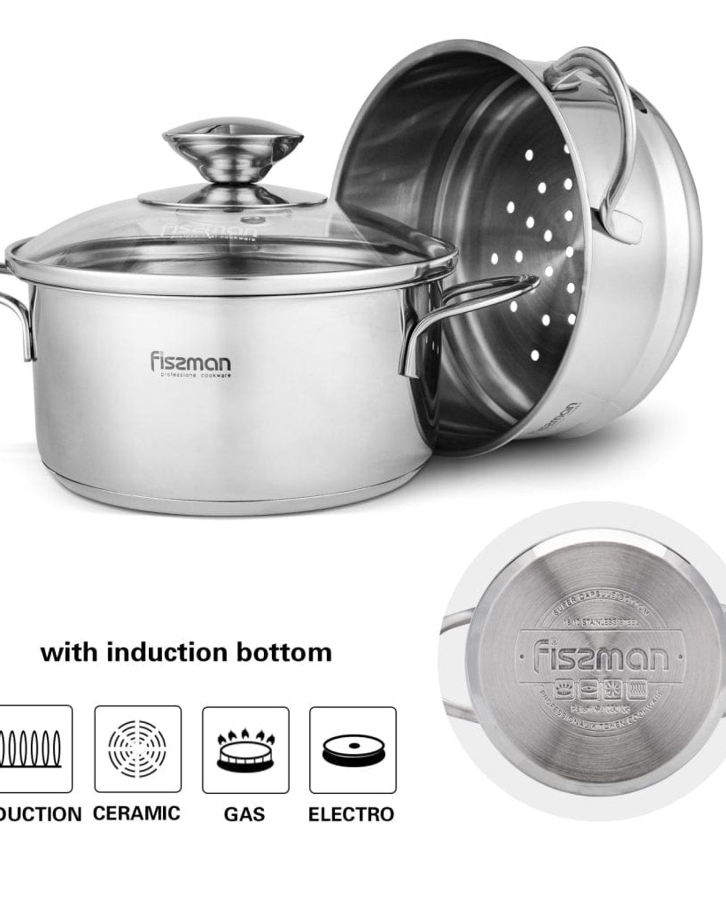 Fissman Casserole Bambino Silver 14cm