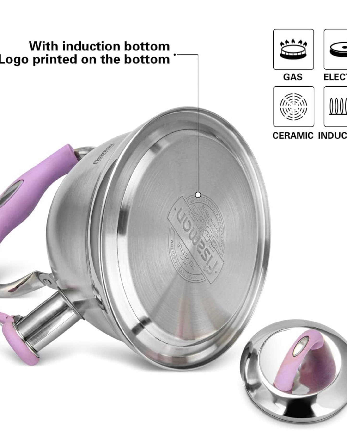 Fissman Whistling Kettle Bonnie Silver/Purple