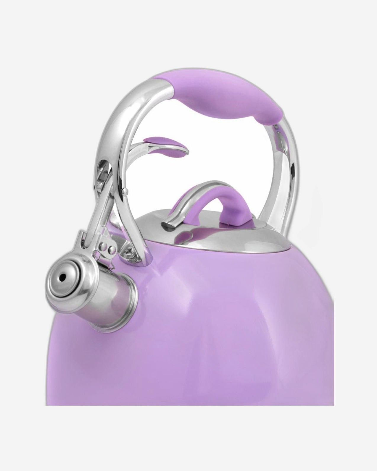 Fissman Felicity Whistling Tea Kettle Silver/Purple 2.6L