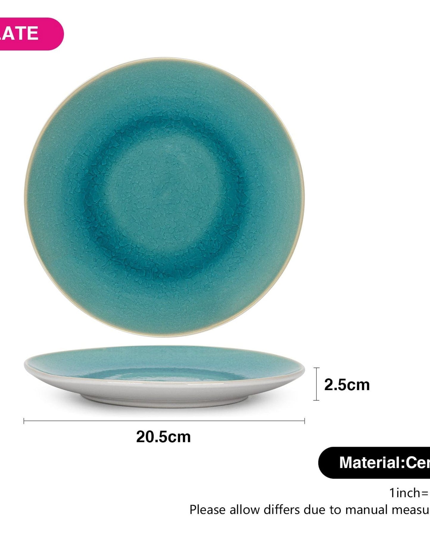 Fissman Dinner Plate Celine Series 26.3cm (Ceramic) Azure