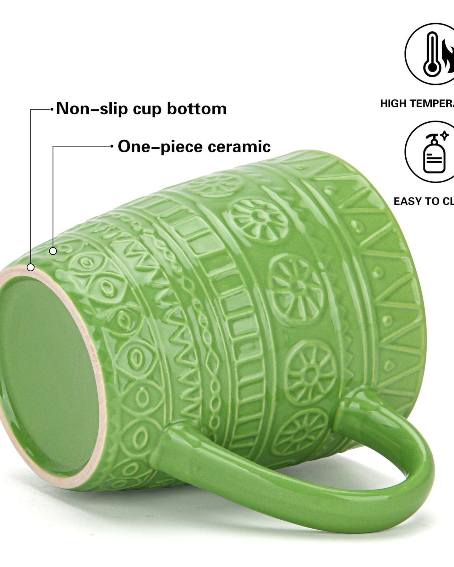 Fissman Dinnerware Motif Ceramic Green 16Pc