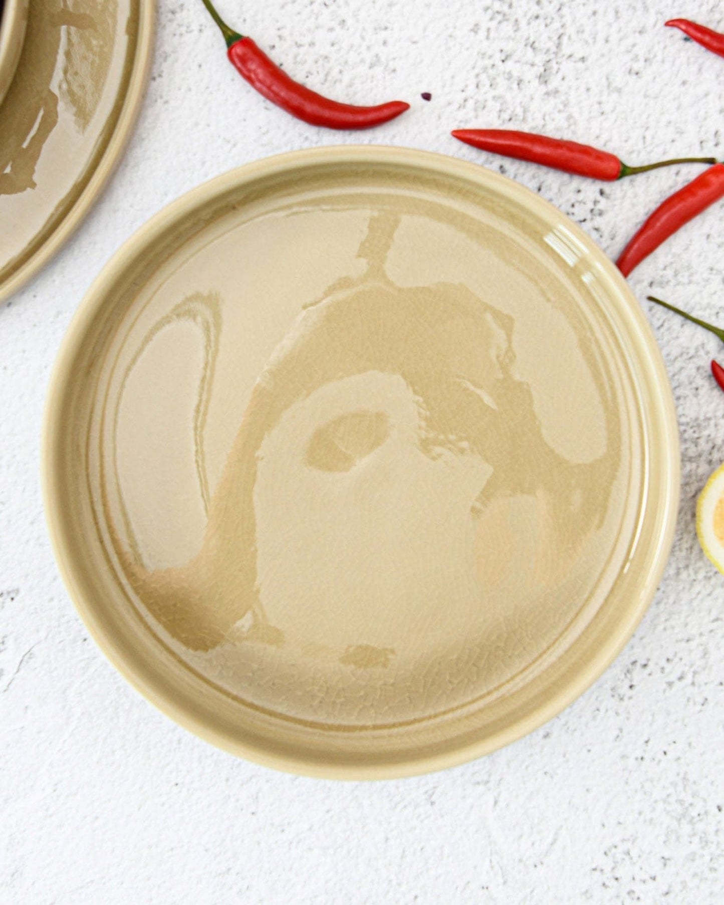 Fissman Plate Ceramic Brown 22cm