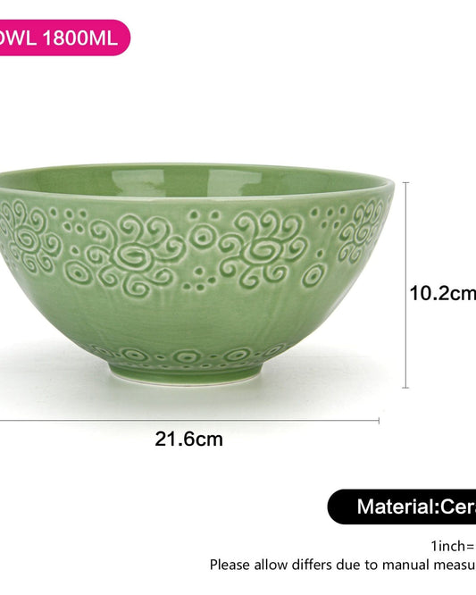 Fissman Bowl Ceramic Green