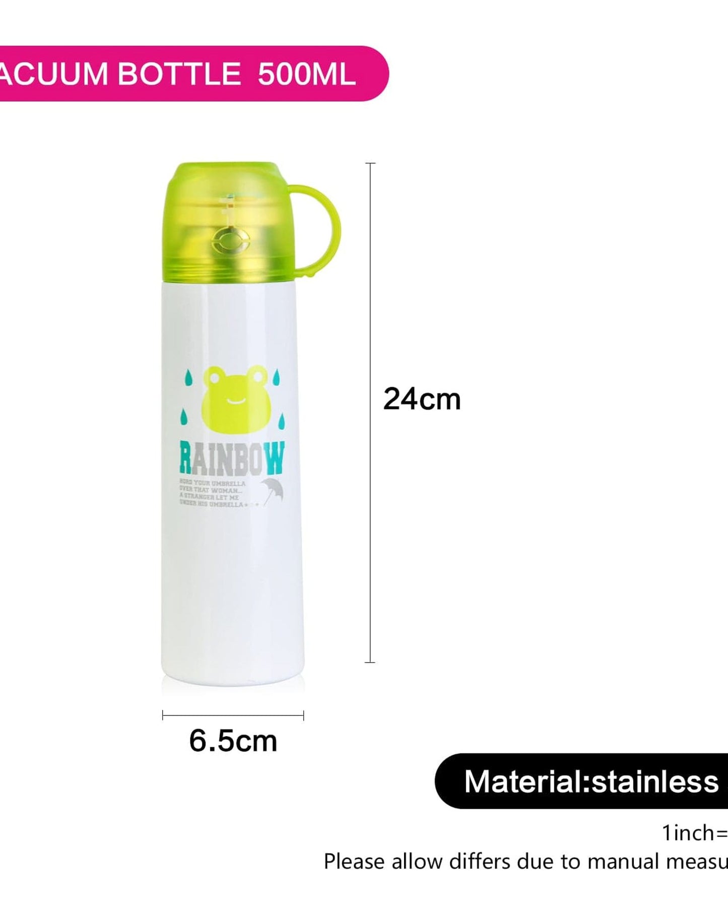 Fissman Vacuum Bottle Multicolour 500ml