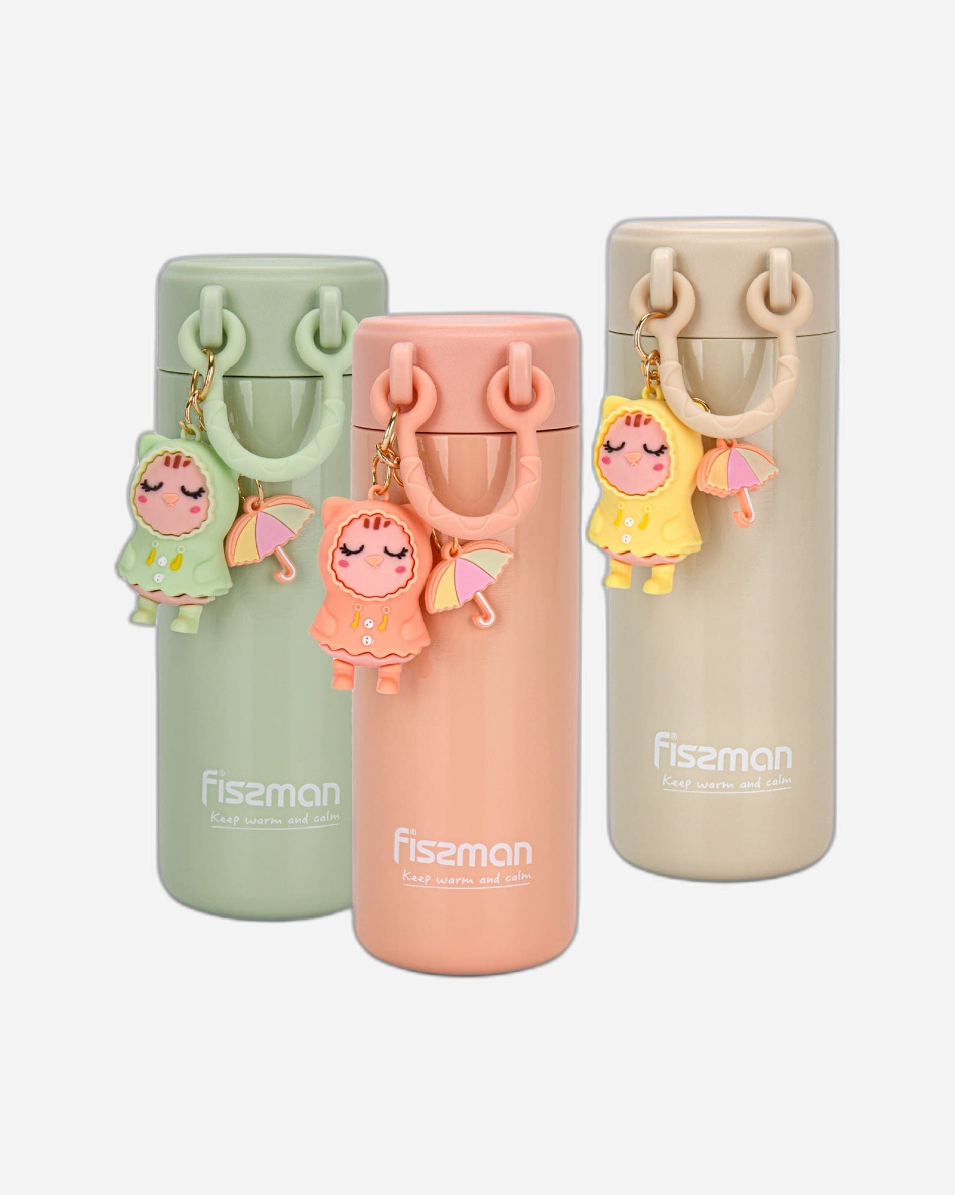 Fissman Double Wall Vacuum Flask 380ml Beige (Stainless Steel)