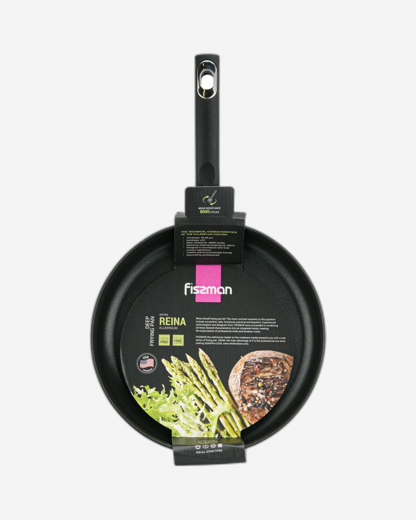 Fissman Deep Frying Pan Reina Black 24cm