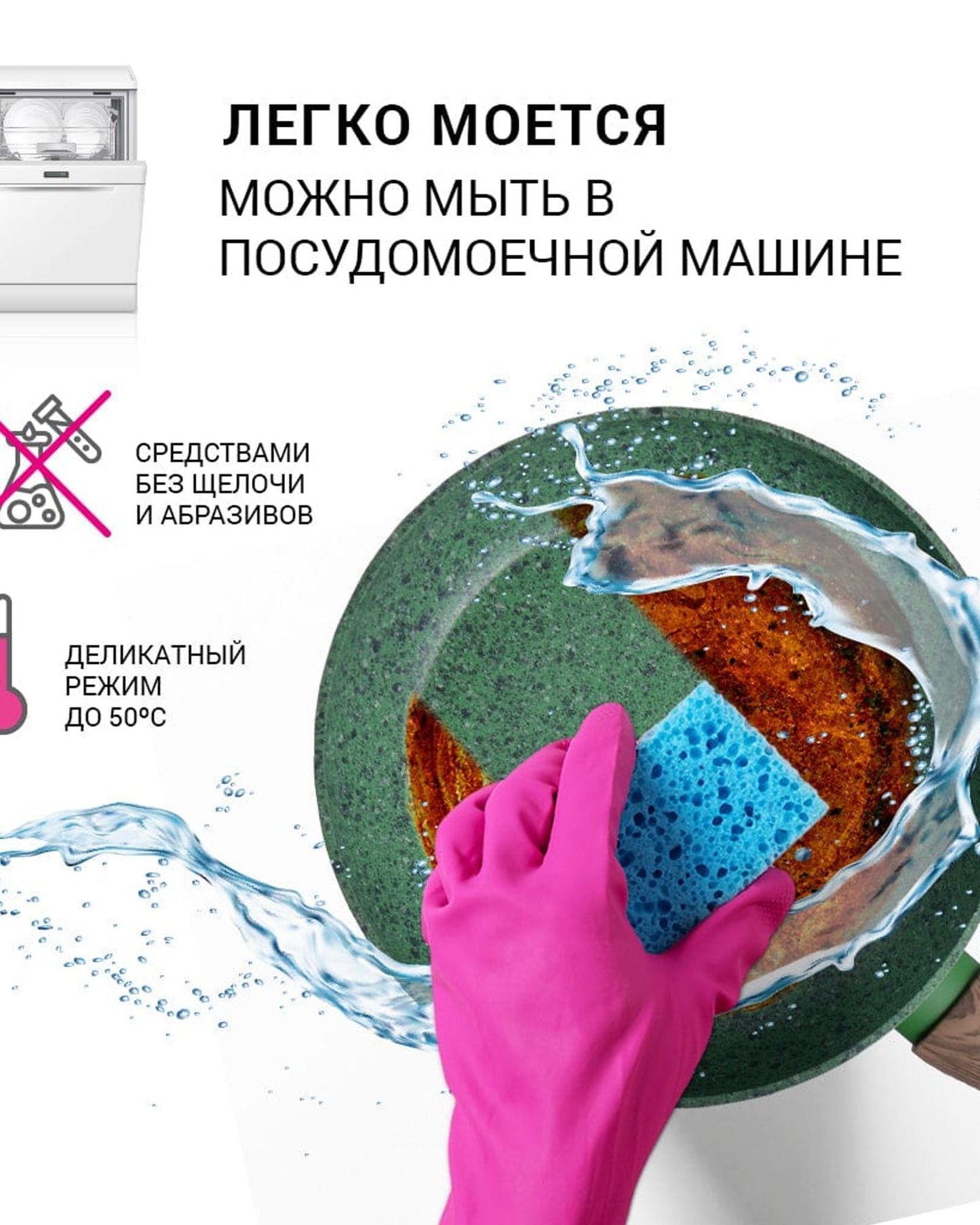 Fissman Deep Frying Pan Malachite Aluminum 24cm