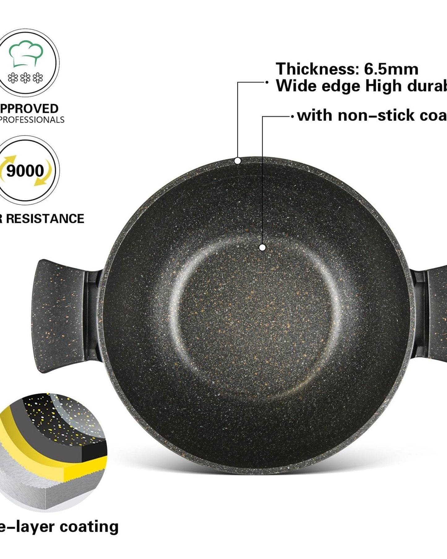Fissman Stockpot Grande Aluminum Black 28cm
