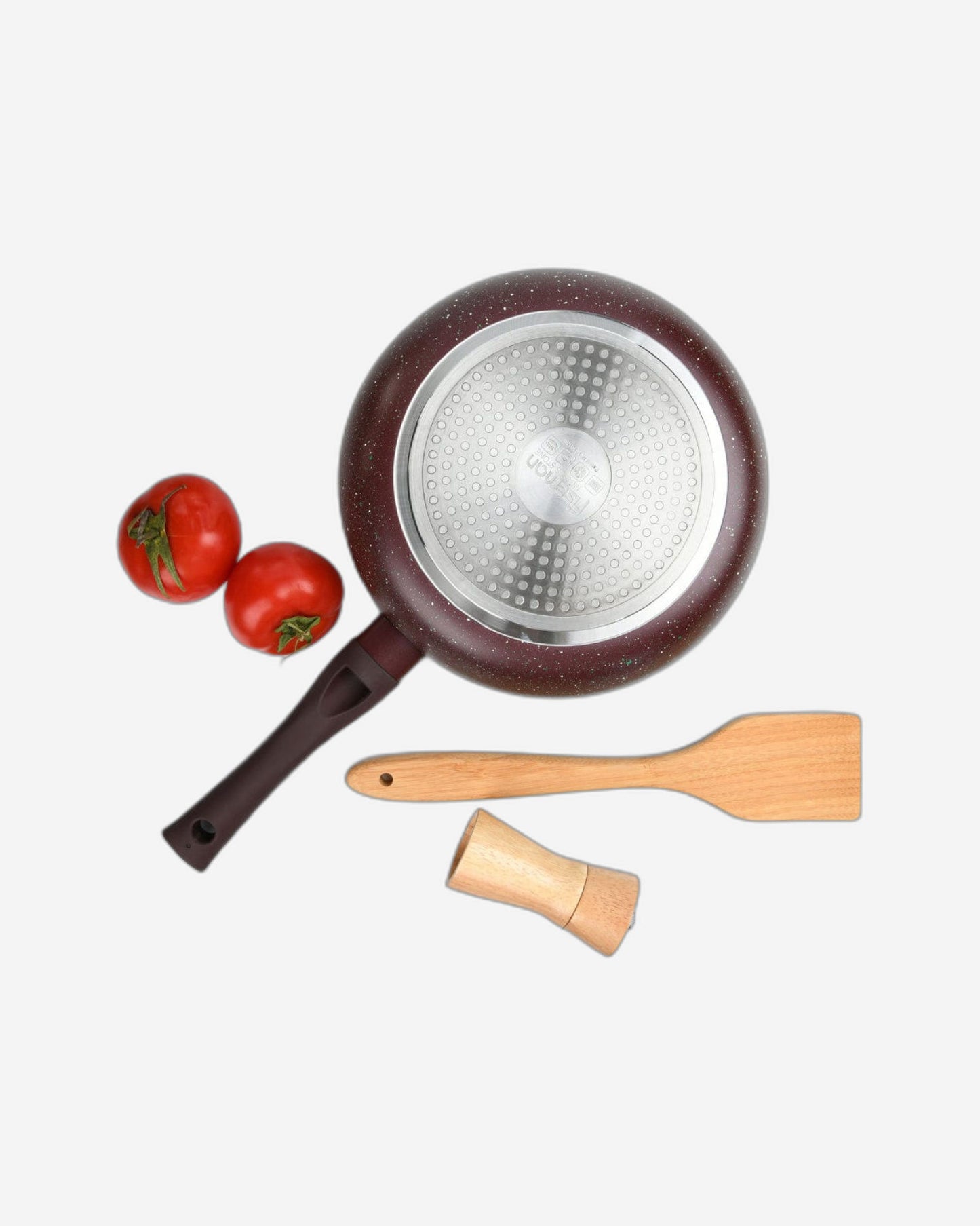 Fissman Deep Frying Pan Mosses Stone Aluminum Professional Non Stick TouchStone Brown 28x7cm