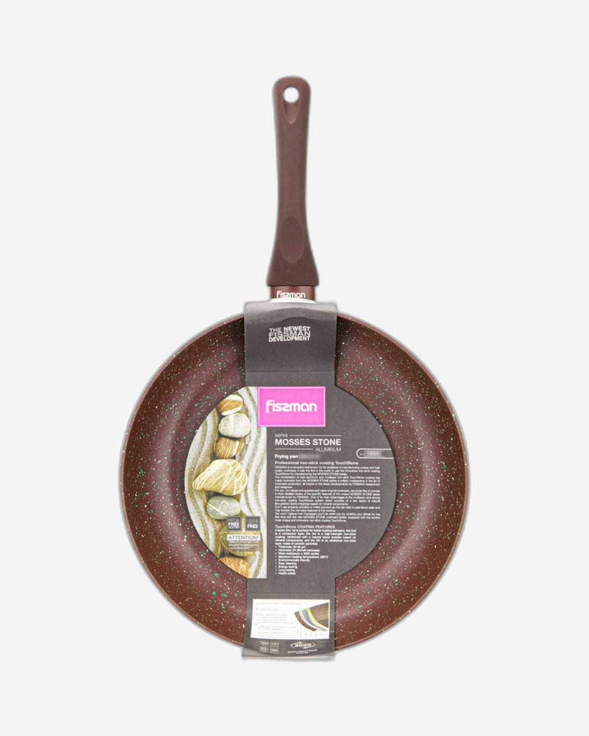 Fissman Frying Pan Mosses Stone Series Professional Non Stick Coating TouchStone Brown 26x5.5cm