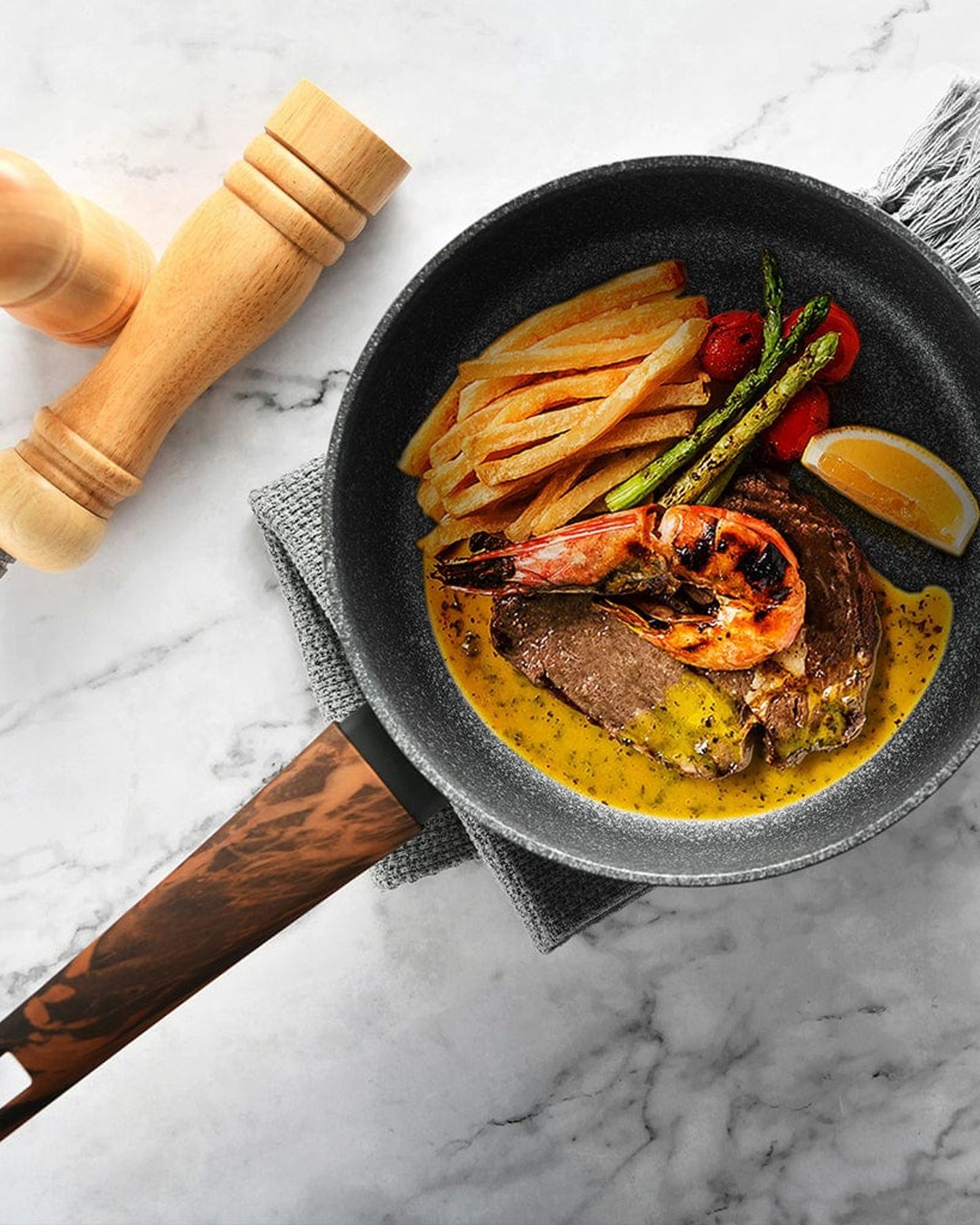 Fissman Frying Pan Capella Grey/Black 28cm