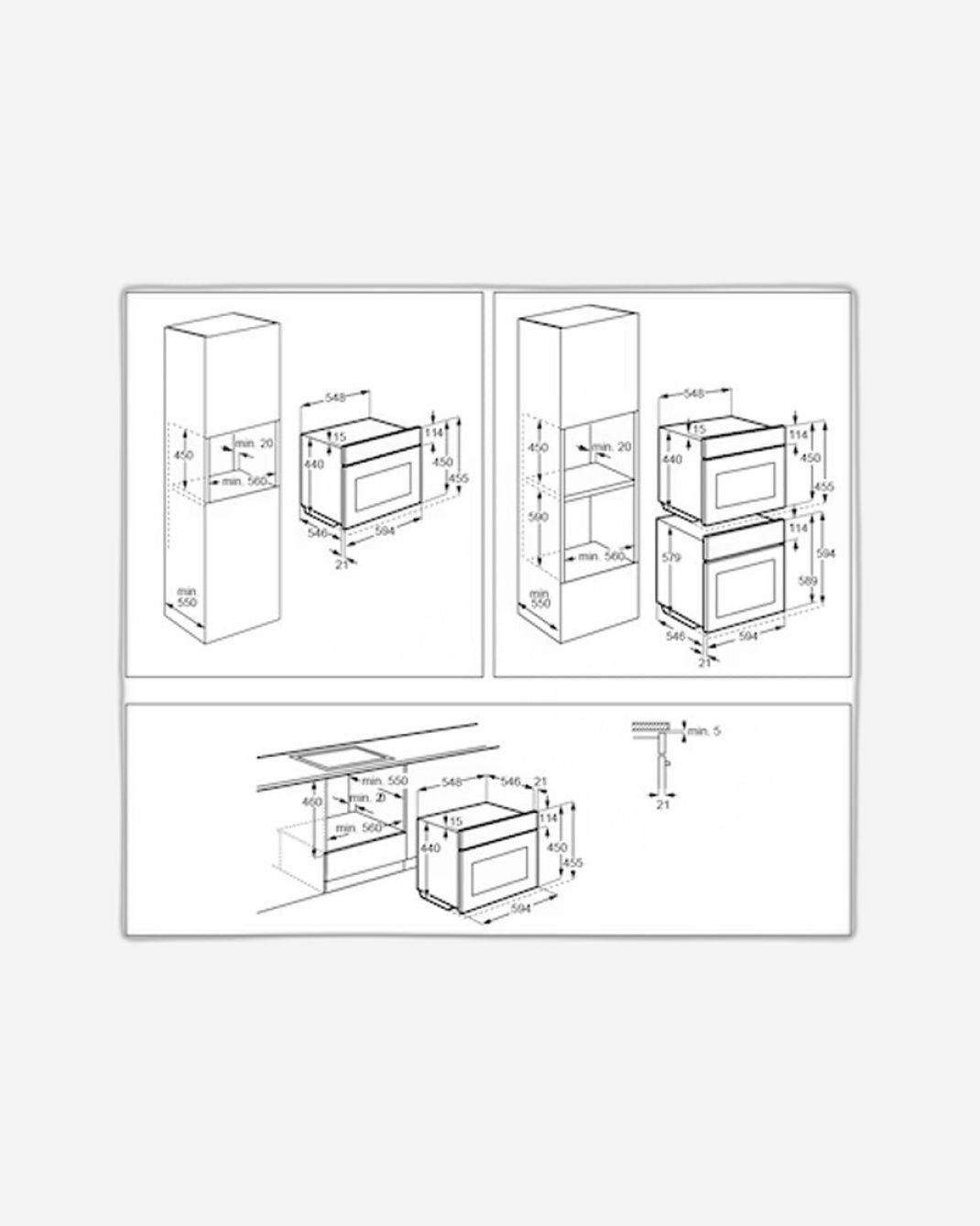 Electrolux 60cm Built-In Compact Oven