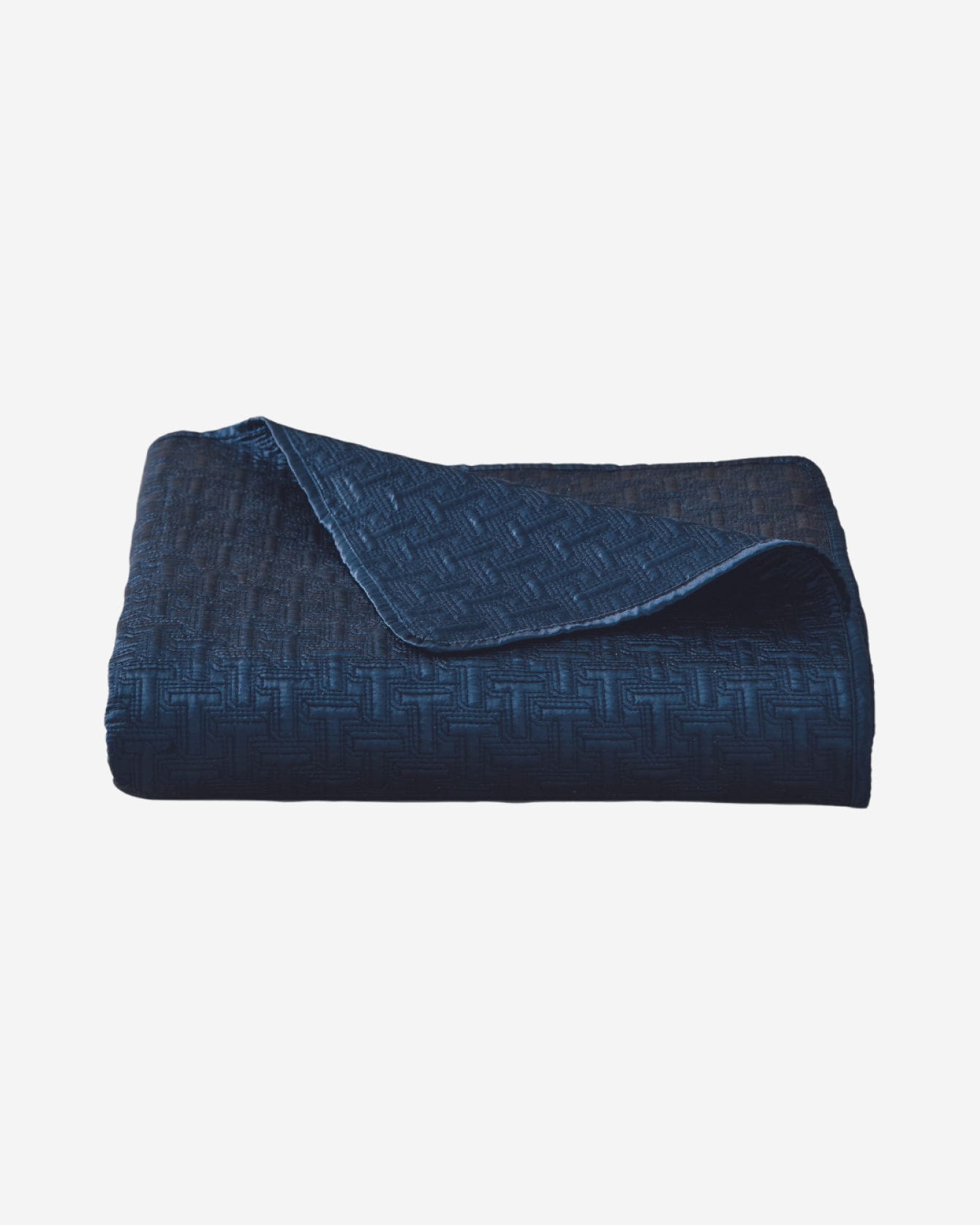 Ted Baker "T" Quilted Bedspread and Pillow Shams in Navy