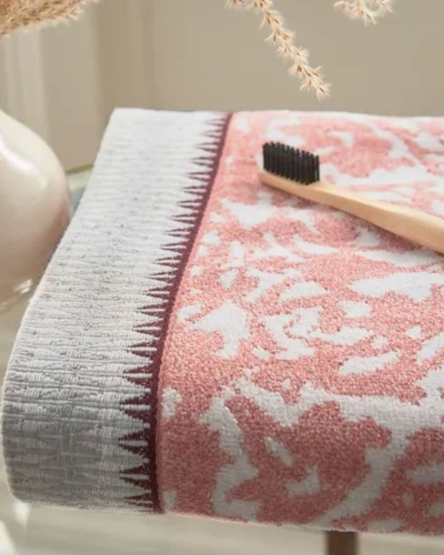Bedeck of Belfast "Celina" Bath Towels in Coral