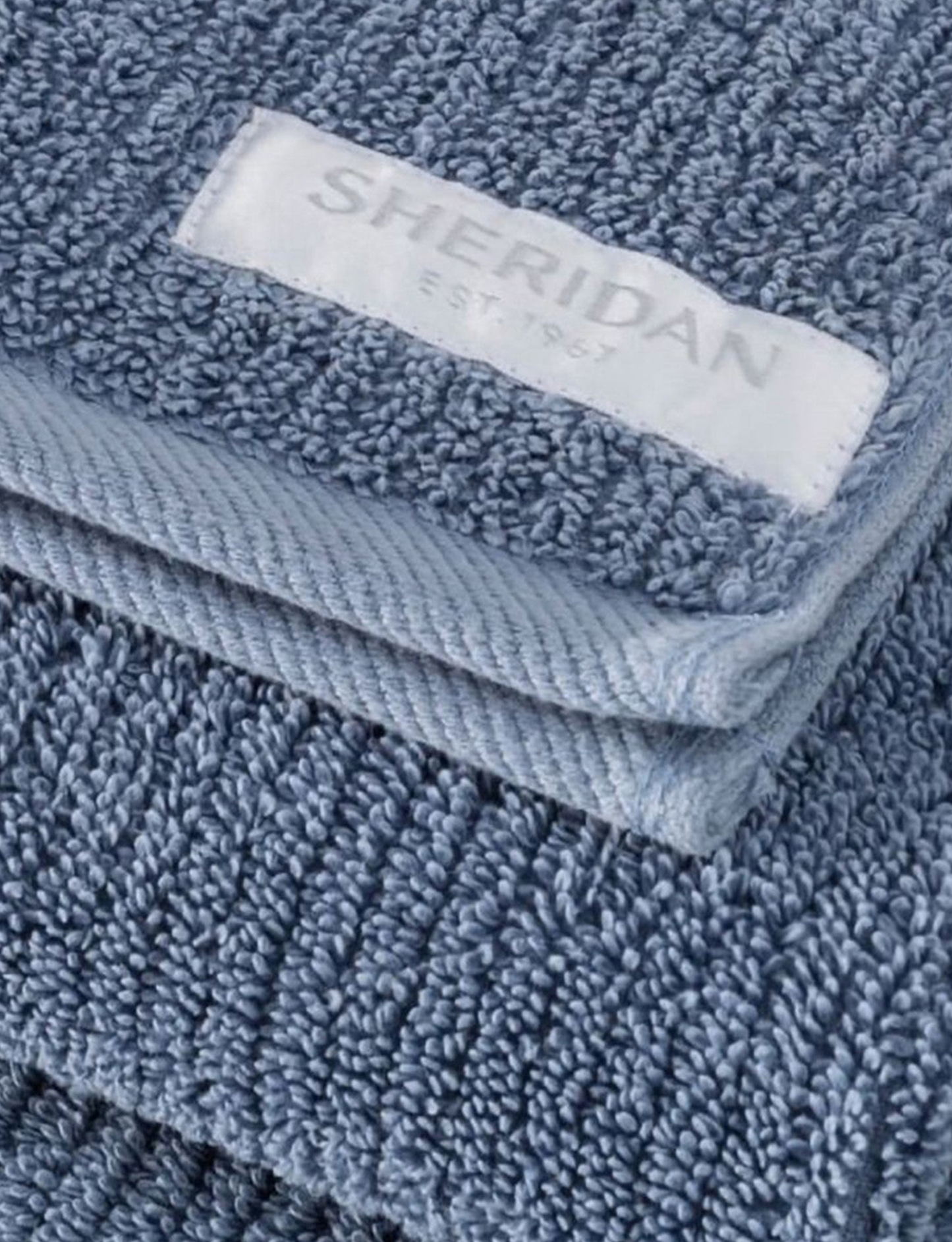 Sheridan Living Textures Face Towel Pair Orient Blue