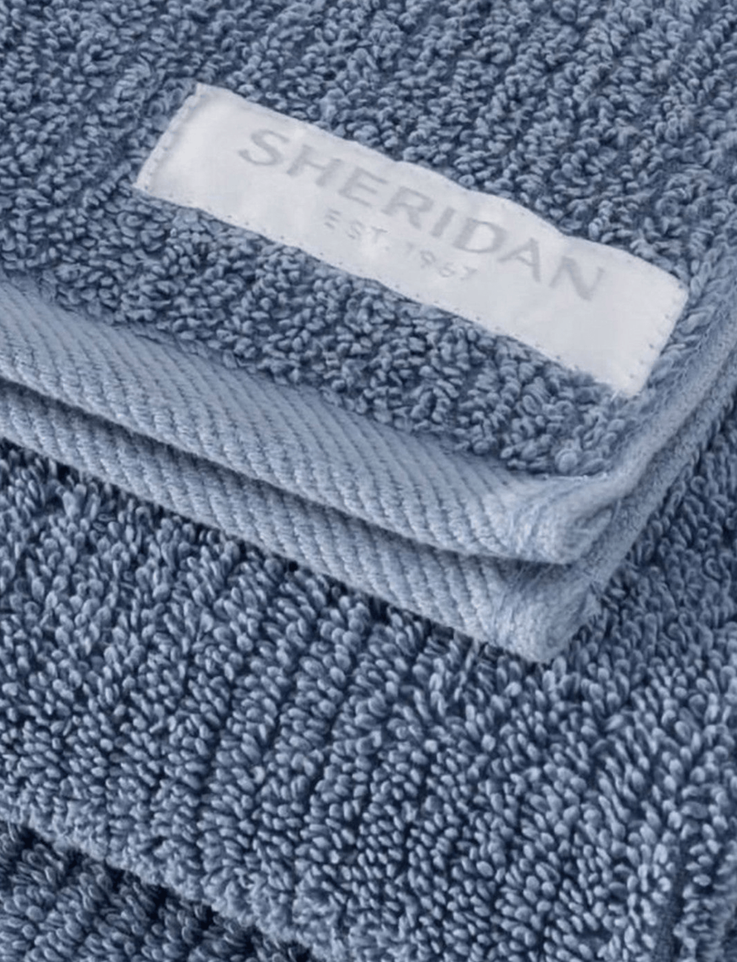 Sheridan Living Textures Face Towel Pair Orient Blue