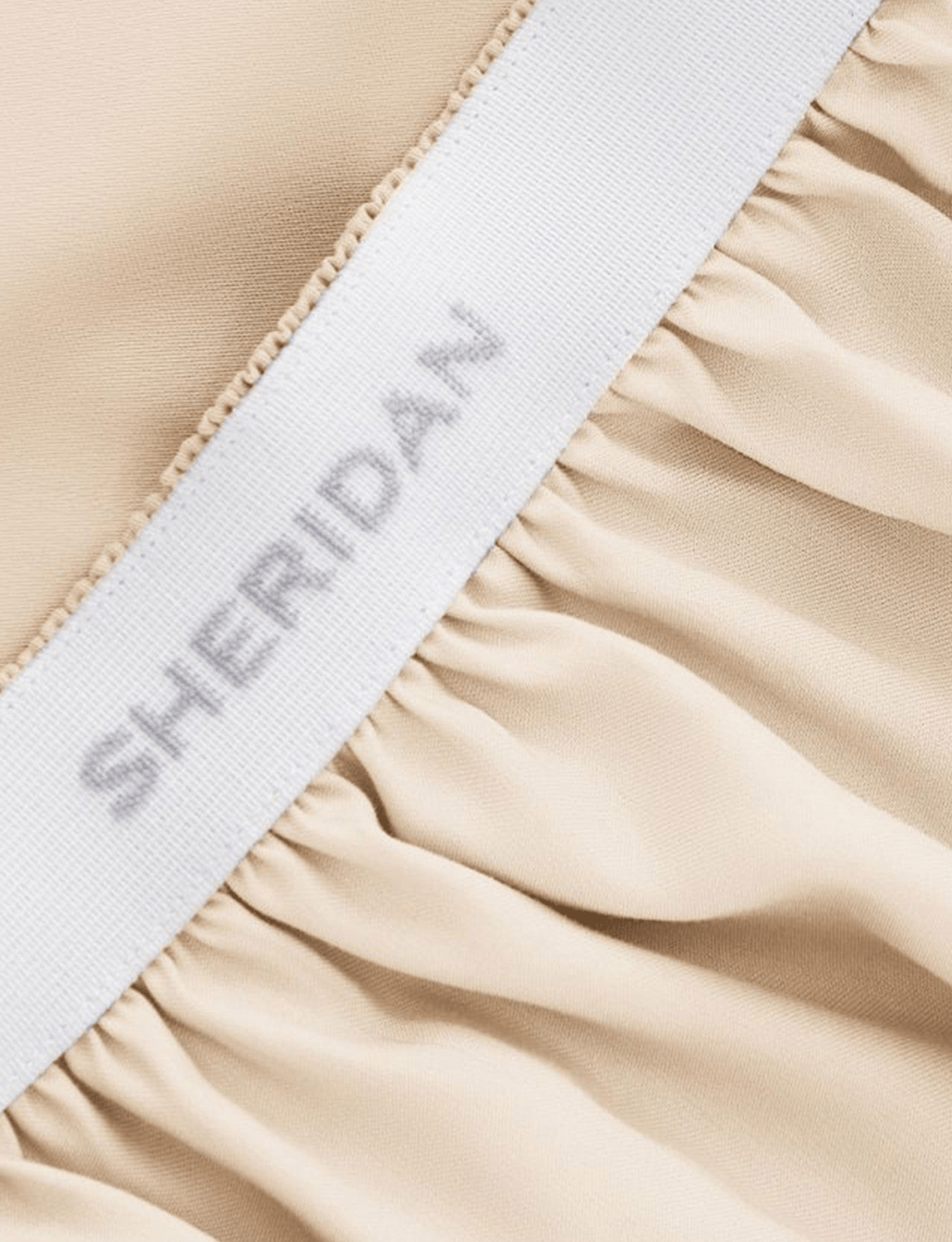 Sheridan 1000 TC Cotton Sateen Plain Dyed Emperor Fitted Sheet Champagne