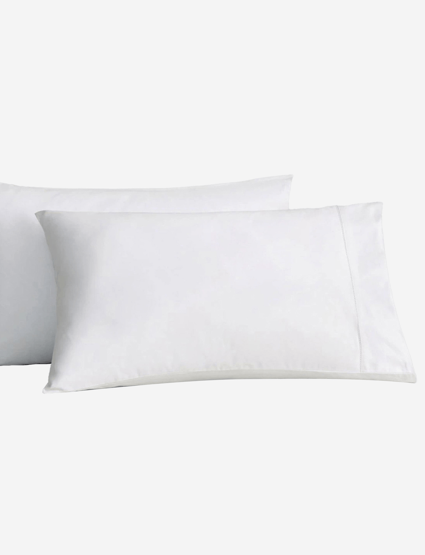 Sheridan 1000 TC Cotton Sateen Plain Dyed Standard Pillowcases Pair Snow