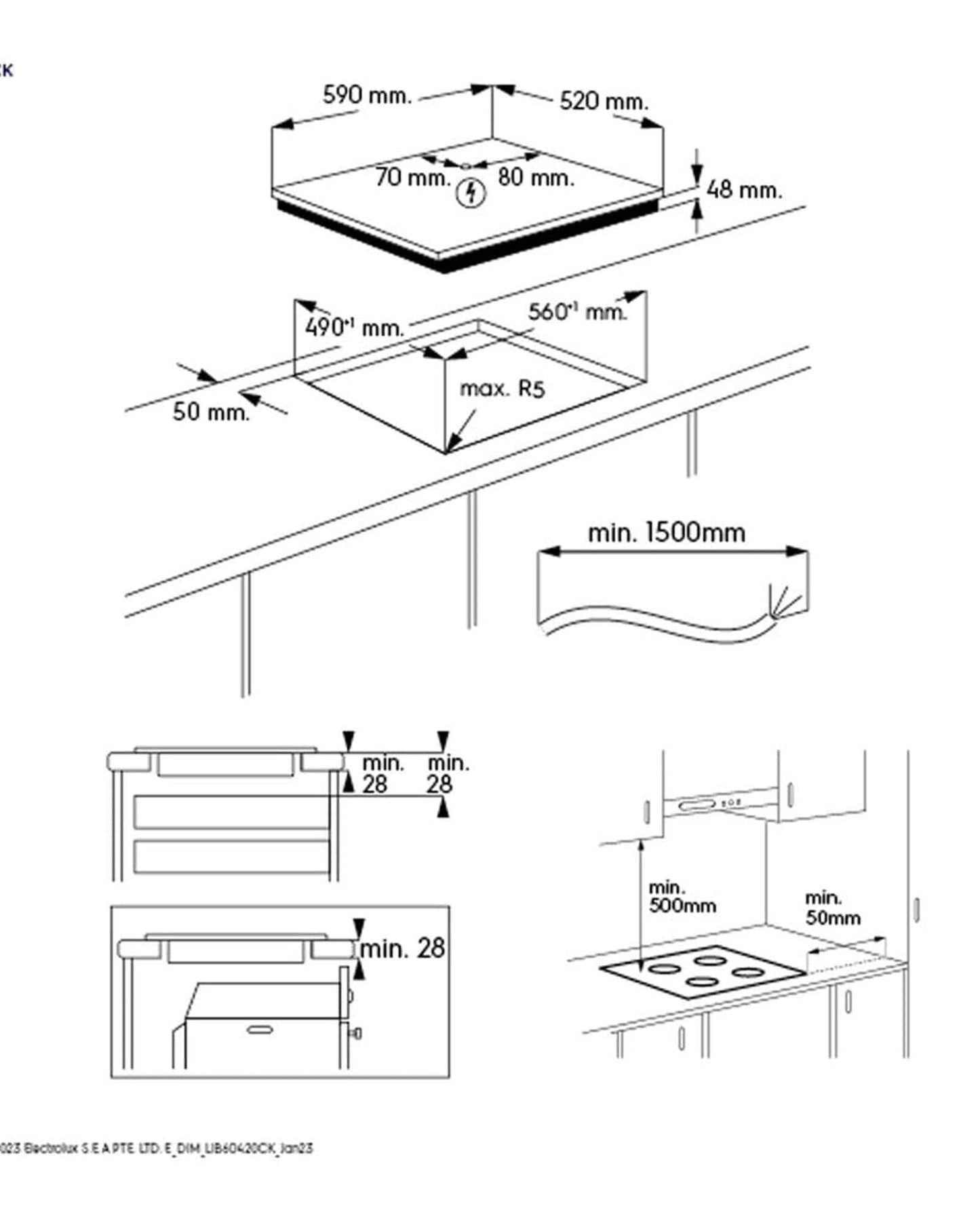 Electrolux 60cm Built-In Induction Hob