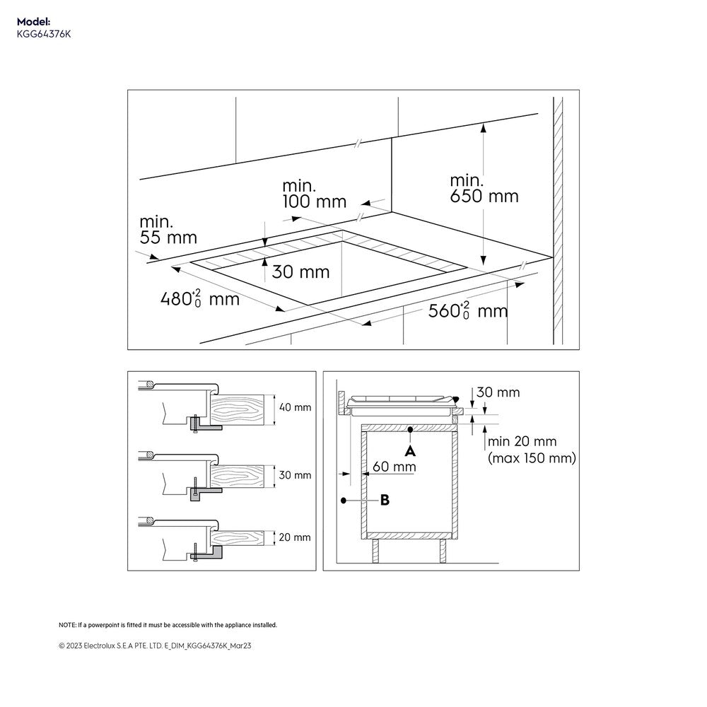 Electrolux 4-Burner Built-In Gas Hob 60cm