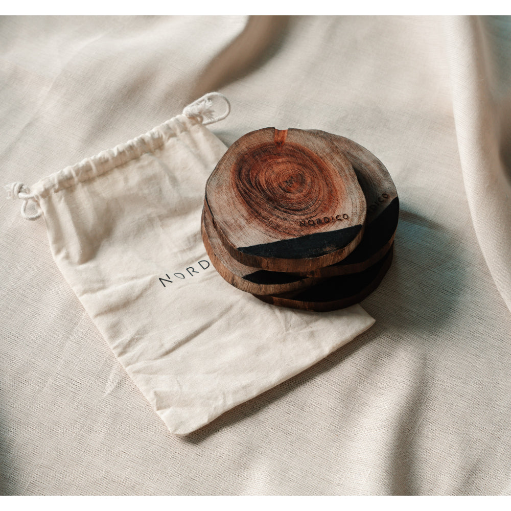 Nordico Wooden Coasters Set 4