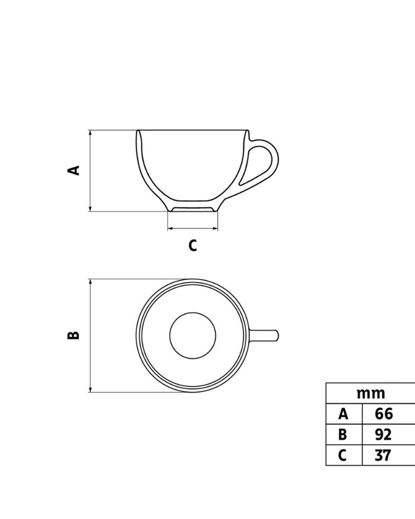 Tramontina Maria Augusta 250 ml Porcelain Tea Cup