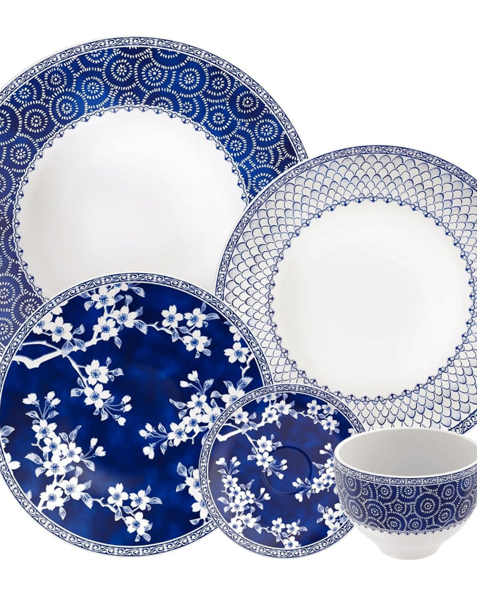 Tramontina Brazil Umeko 20 Pieces Decorated Porcelain Dinner Set