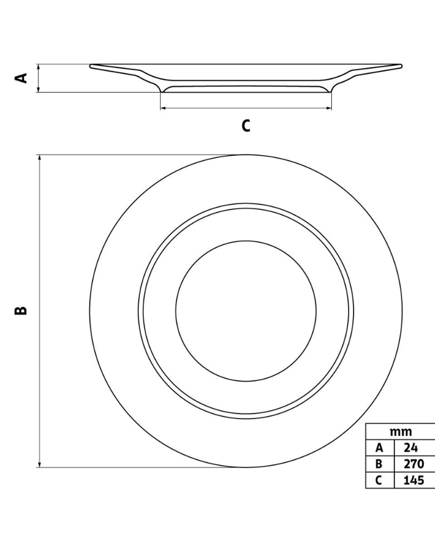 Tramontina Elena 27 cm Porcelain Dinner Plate