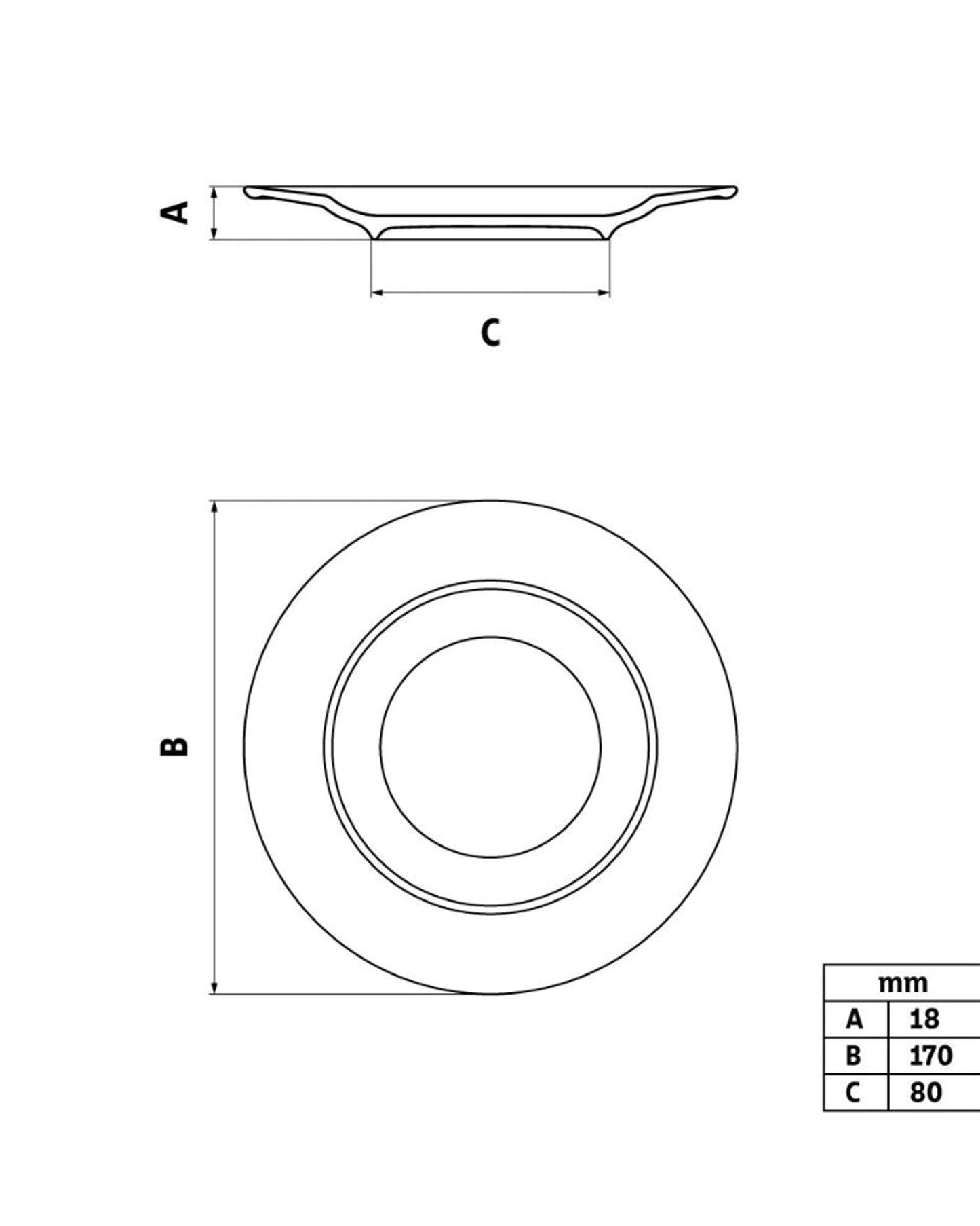 Tramontina Elena 17 cm Porcelain Bread Plate