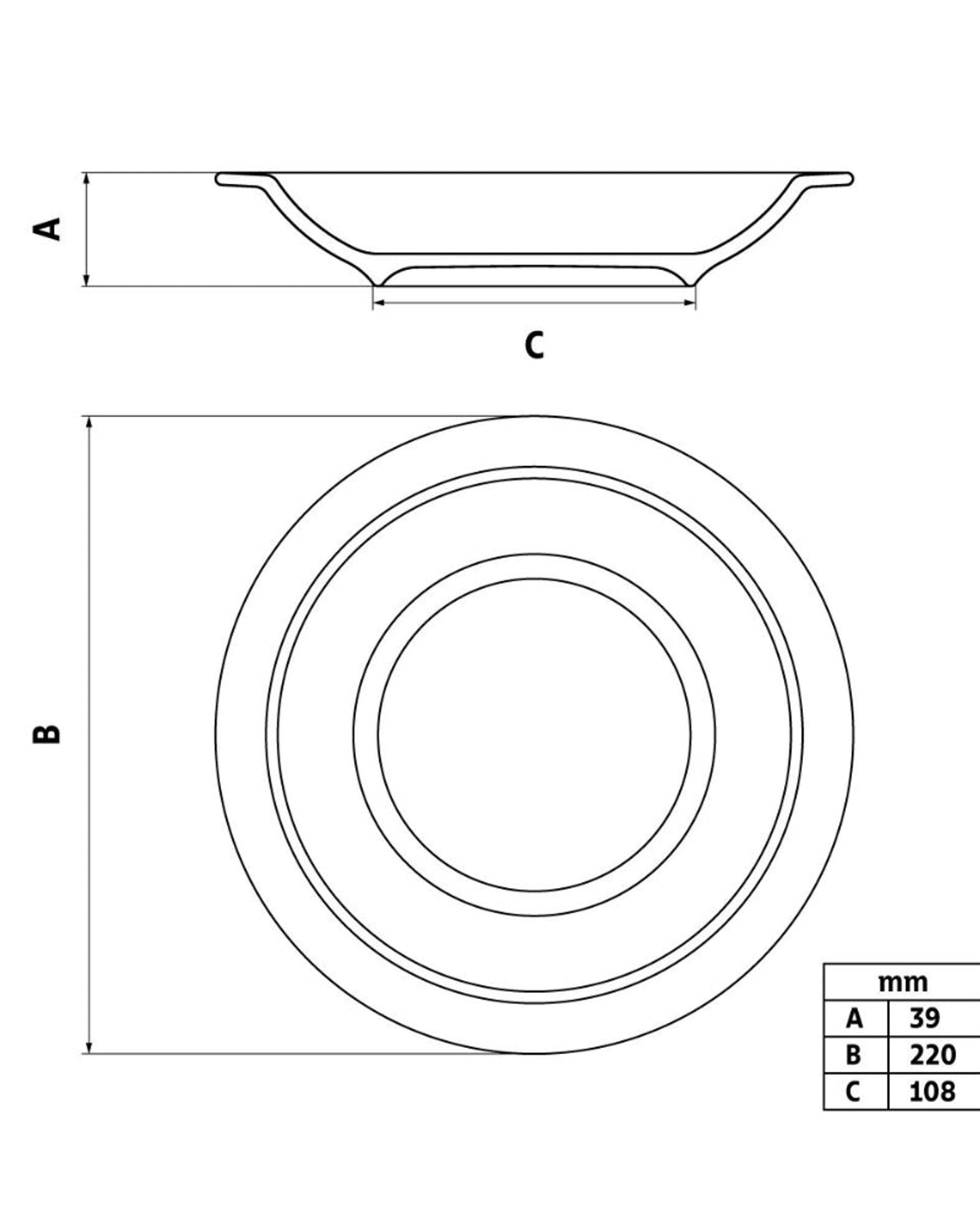 Tramontina Paola 22 cm Porcelain Deep Plate