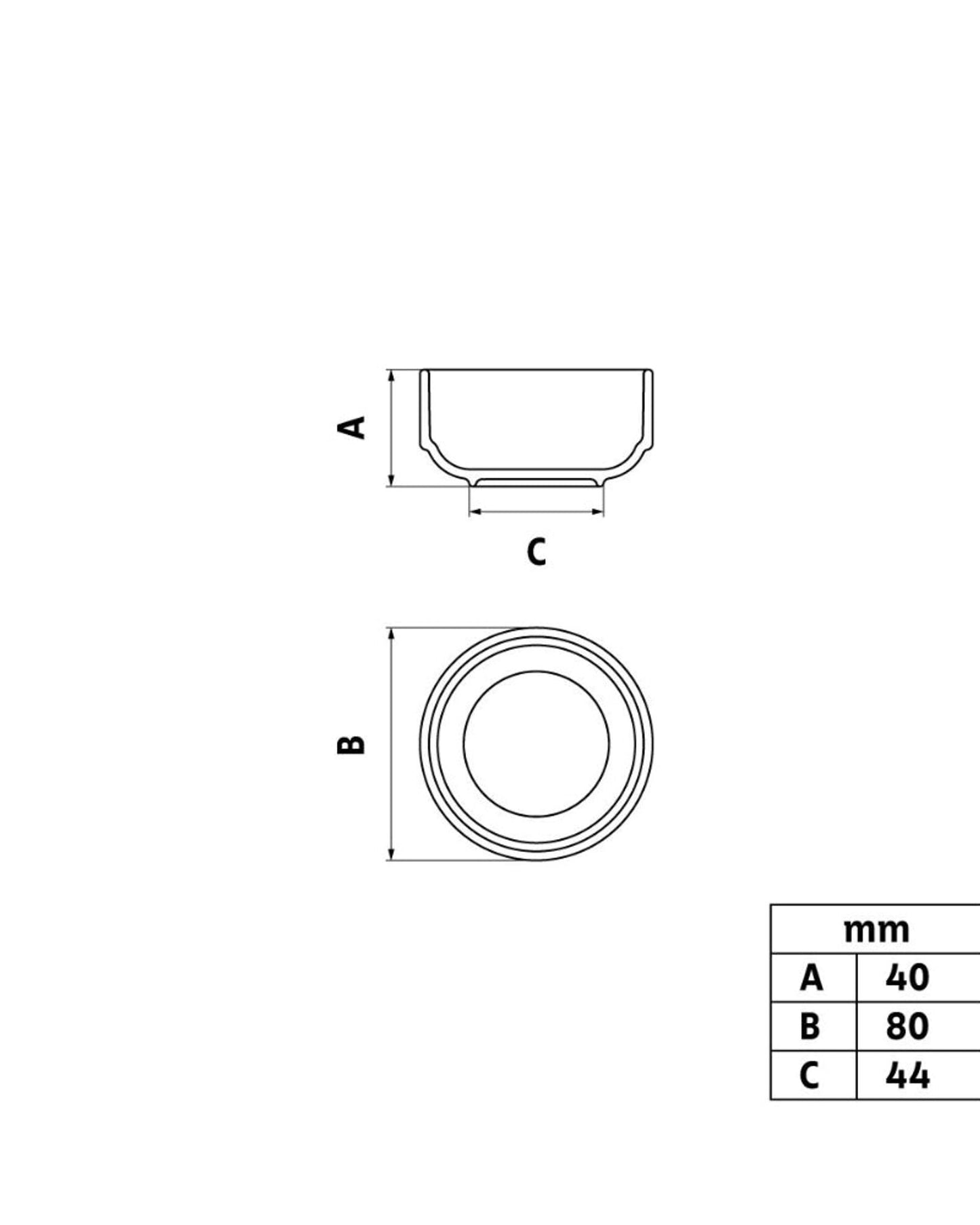 Tramontina Paola Porcelain Stackable Bowl 8 cm