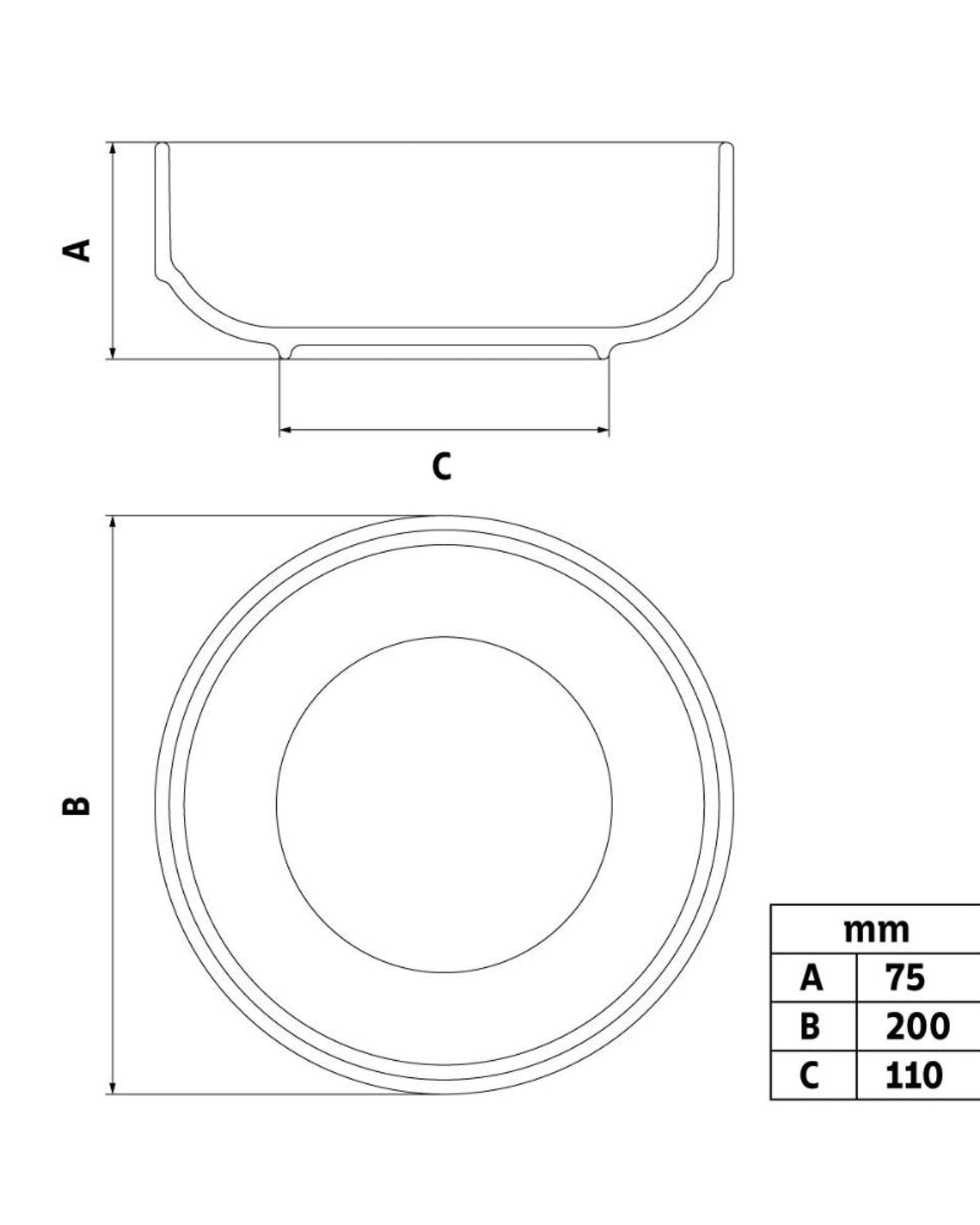 Tramontina Paola Porcelain Stackable Bowl, 20 cm