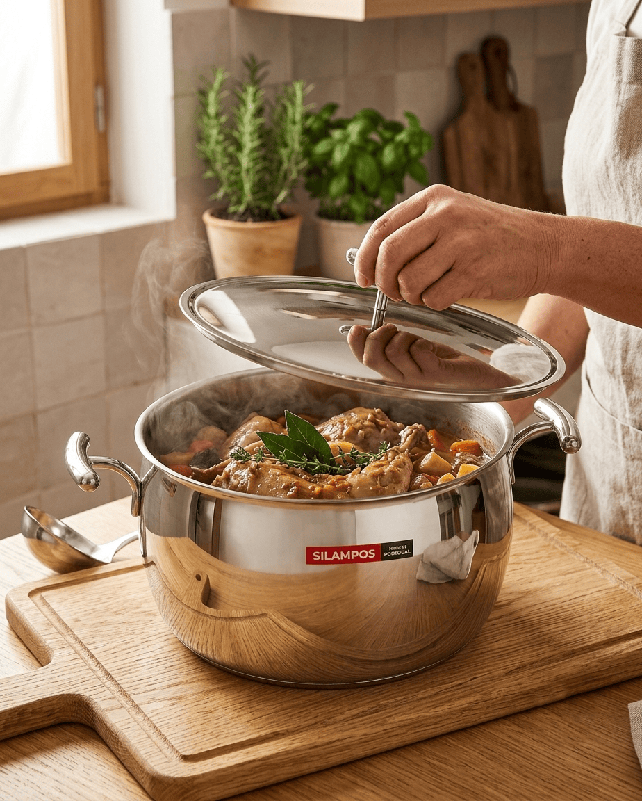 Silampos Yumi Stockpot with Lid 24Cm