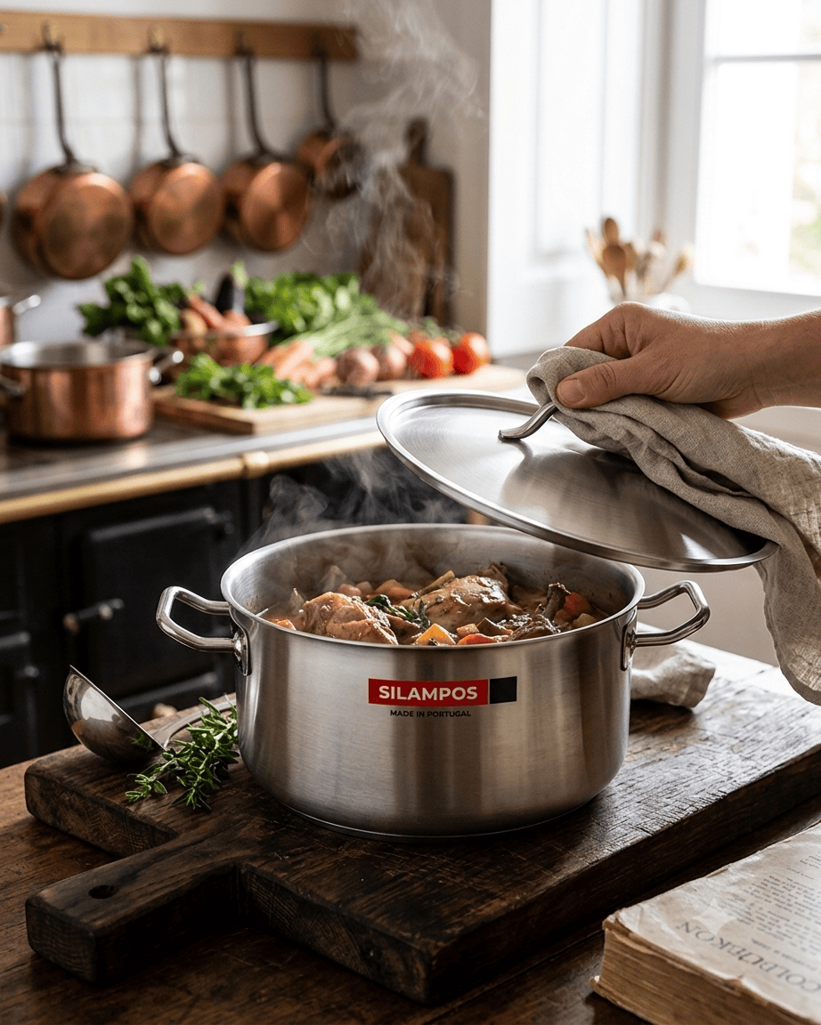Silampos Grand Hotel Stockpot with Lid 40Cm 30.5L