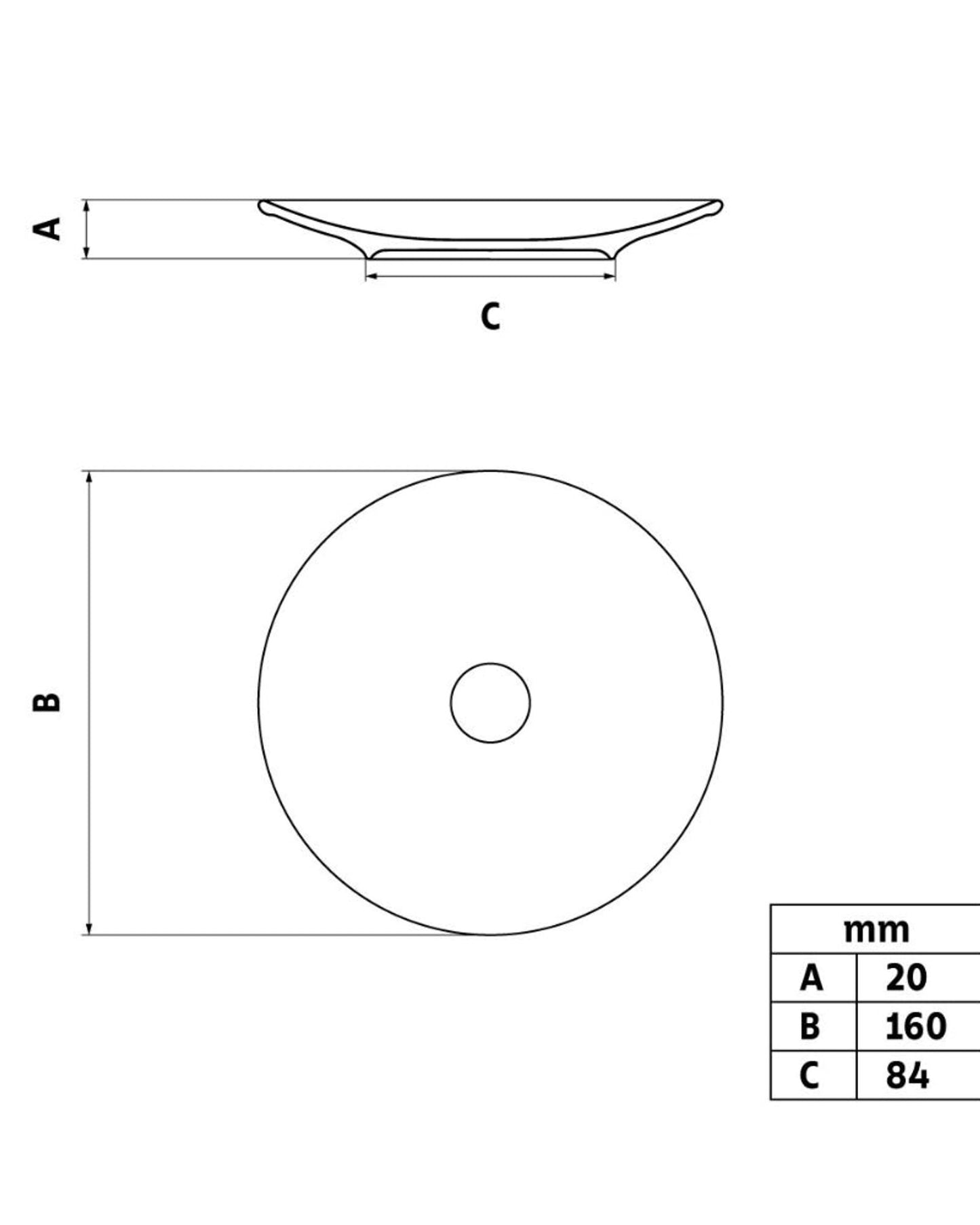 Tramontina Rustico Brown Porcelain Bread Plate 16 cm