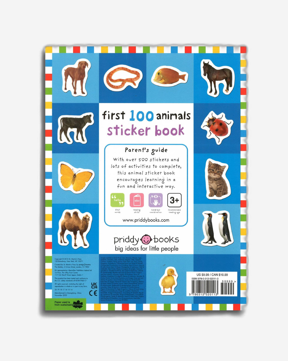 First 100 Stickers: Animals : Over 500 Stickers