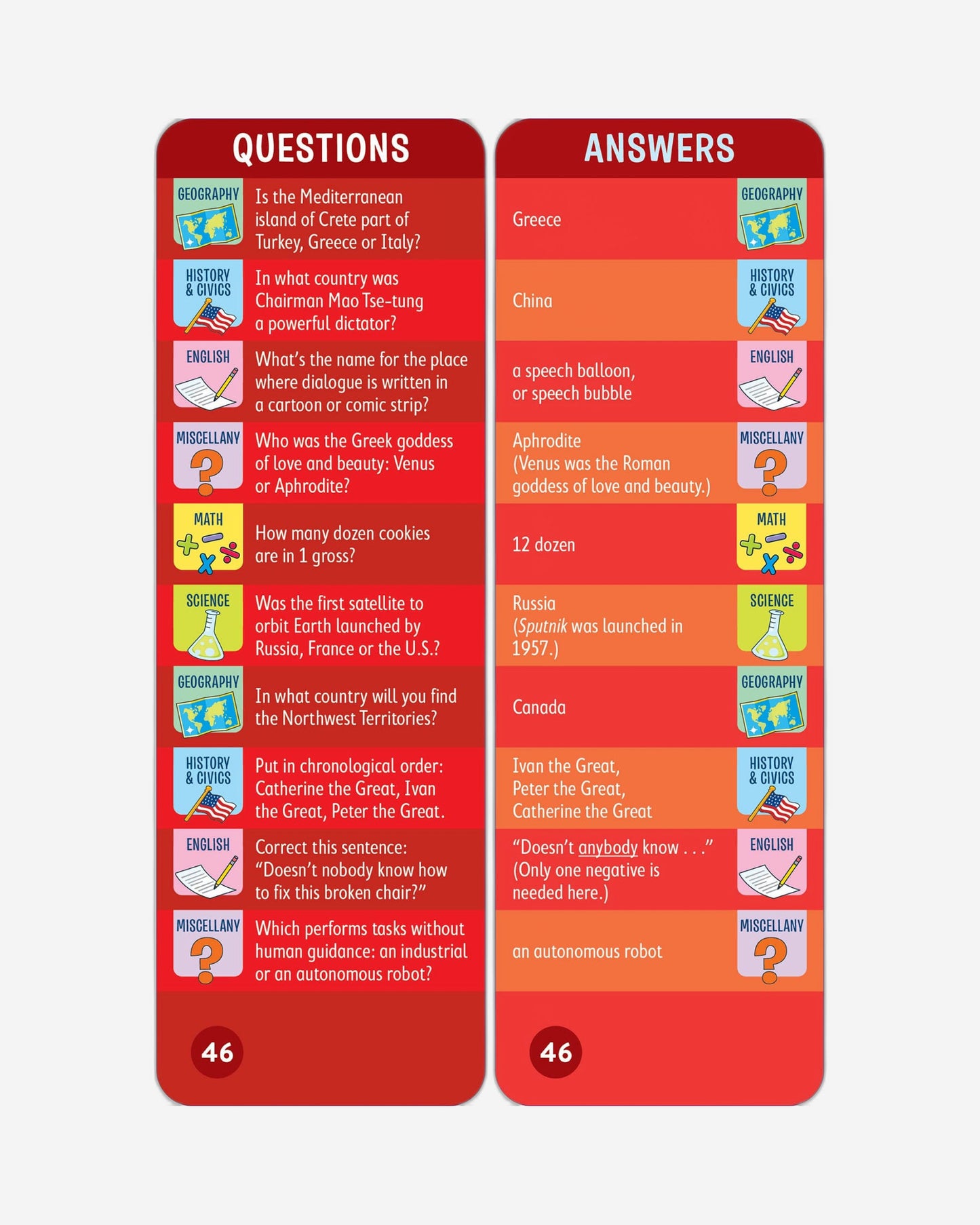 Brain Quest 6th Grade Smart Cards Revised 4th Edition