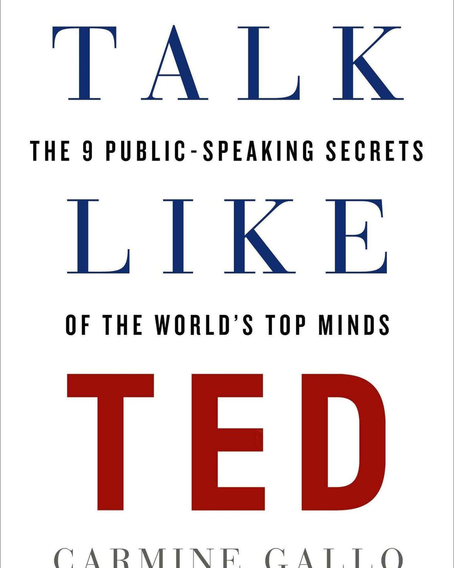 Talk Like Ted : The 9 Public Speaking Secrets Of The World'S Top Minds