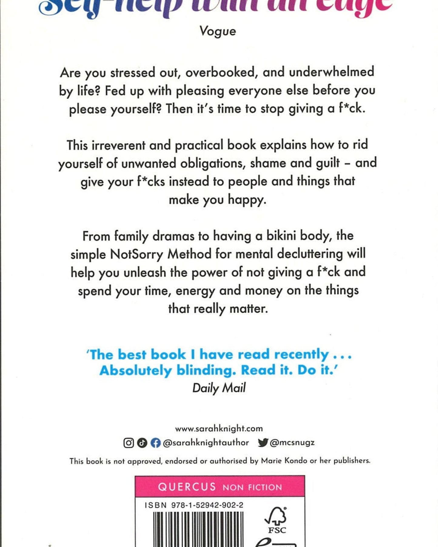 The Life-Changing Magic of Not Giving a F**k : The bestselling book everyone is talking about