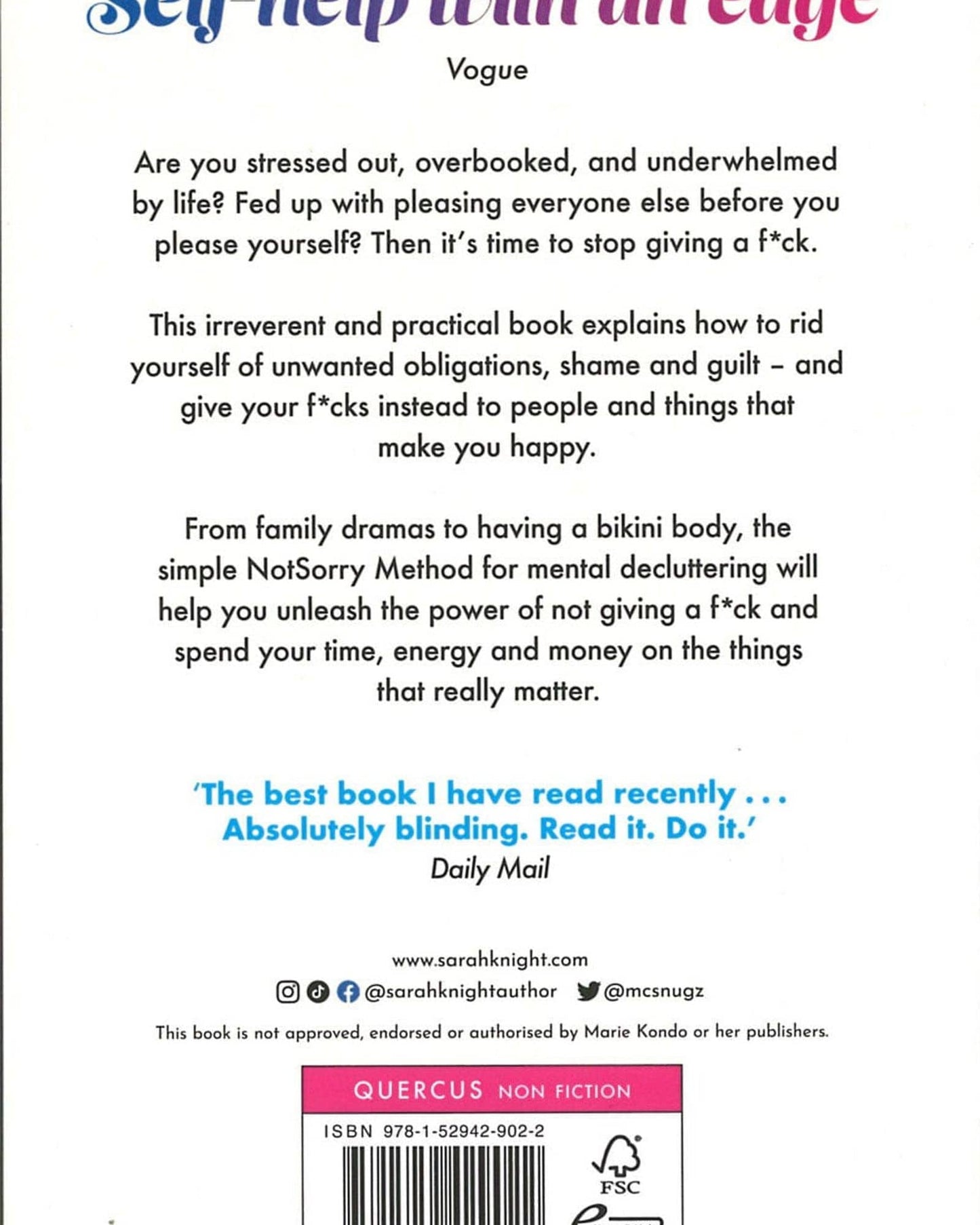 The Life-Changing Magic of Not Giving a F**k : The bestselling book everyone is talking about