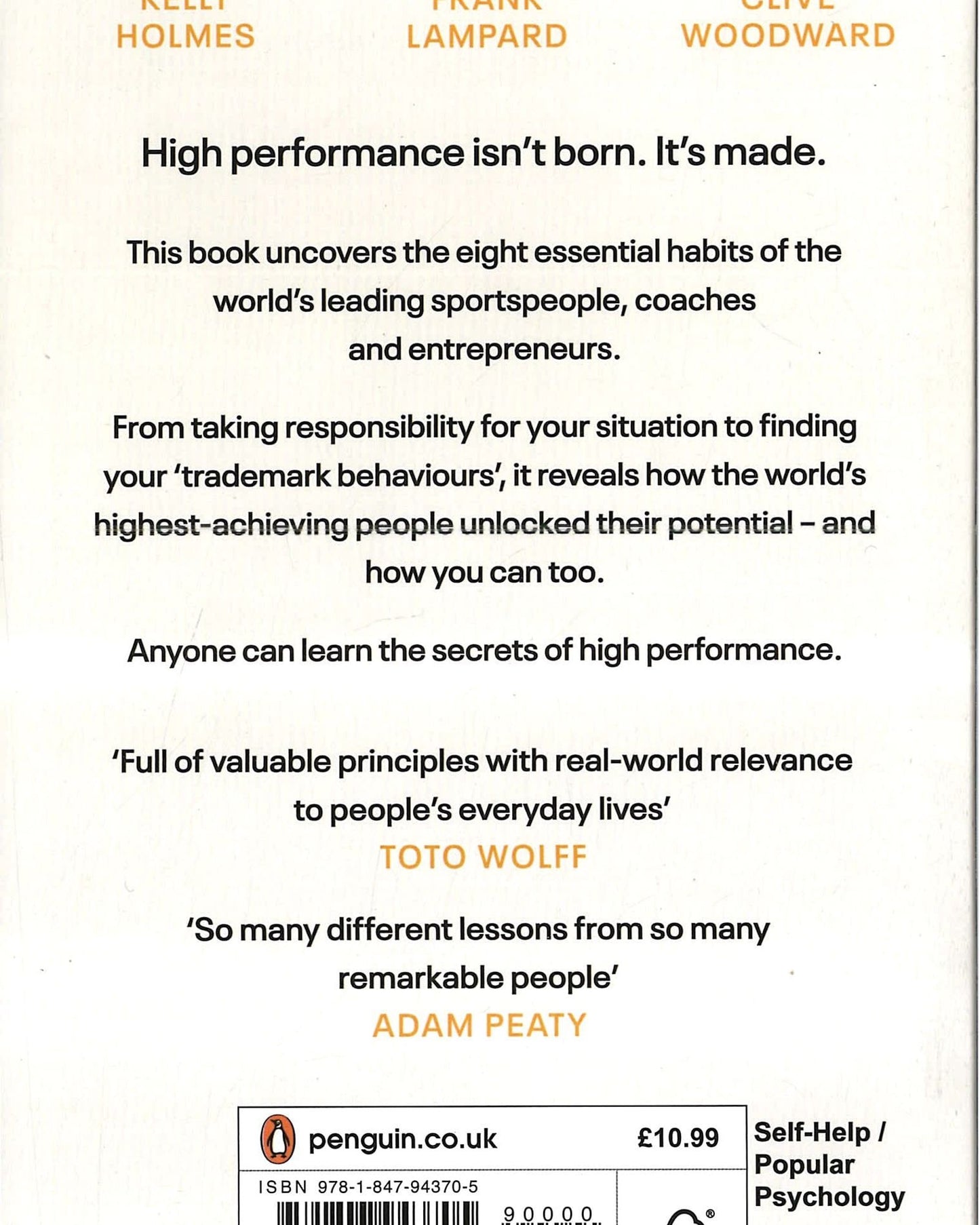 High Performance : Lessons from the Best on Becoming Your Best