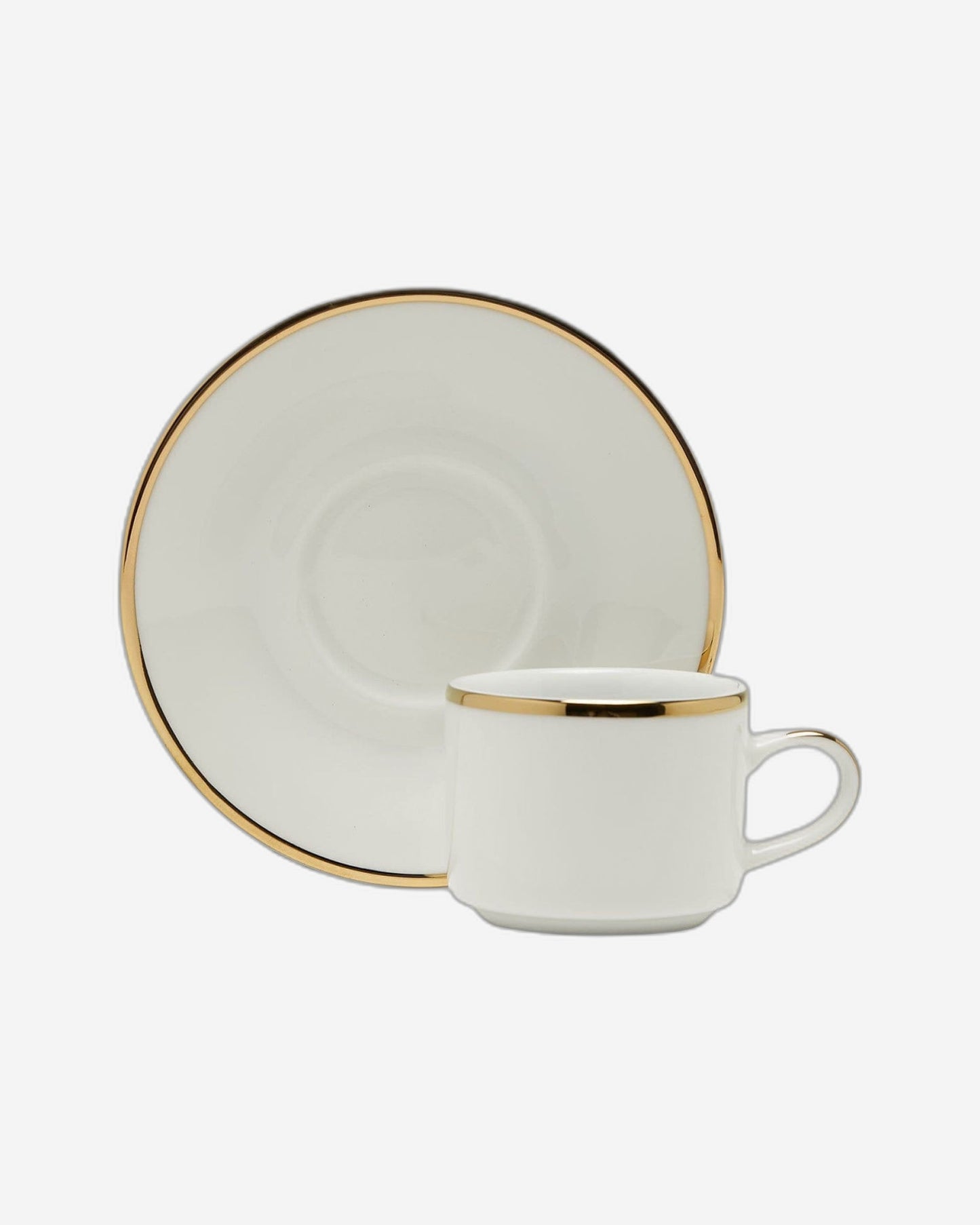 طقم فنجان قهوة دانكوتوا مع صحن، 6+6، 3 مم، ذهبي